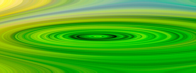 Illustration Radial Crop Circle Product Display Stage Blurred Round Lines Fantasy Green Yellow Background.