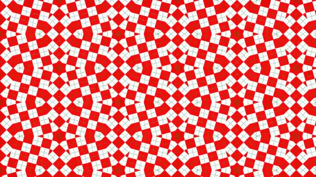 Christmas Red Argyle Pattern Kaleidoscope 