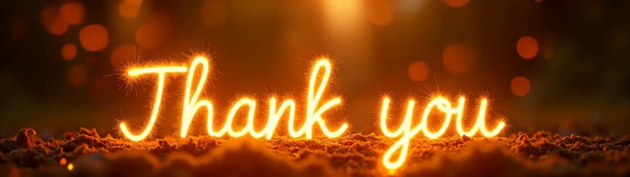 text Thank you , Blurred background 
