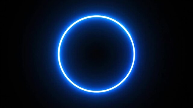 Neon glowing animated circles in pink, purple, blue, and cyan on dark background for modern tech, abstract, and futuristic visual