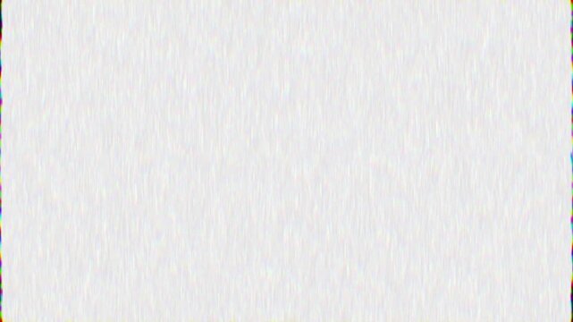 Switch on off television static snow with horizontal lines. Quick glimpse of an error message against a white background and dark surface below. 4K Footage
