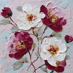 Embroidered Floral Fabric