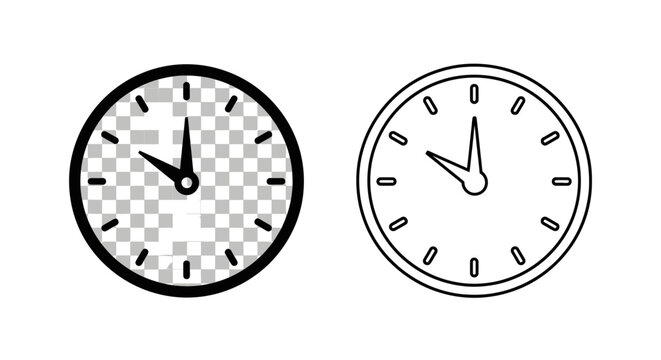 Clock design vector time icon set Vector