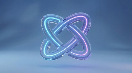 Obraz premium Glowing neon infinity symbol with blue and purple lights