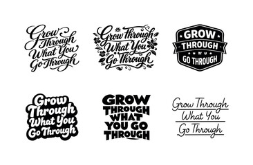 Obraz premium Inspirational Typography Variations. Inspirational quote poster. Set lettering. harmonious lettering variations of the same emblematic concept, each with