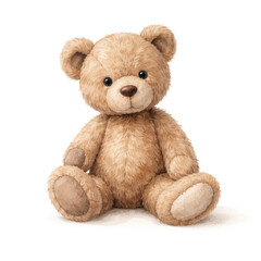 Fototapeta premium Cute teddy bear illustration isolated on white background