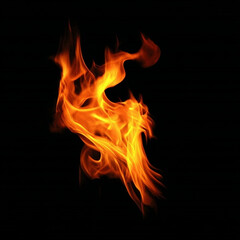 Bright embers float upward from central flame with glowing trails. Sparks create lively energy and warm motion. Perfect for digital compositions, overlays, or VFX.
