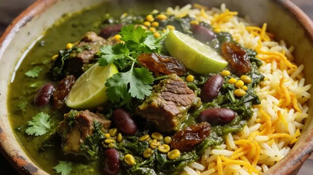 ghormeh sabzi rich iranian herb stew video