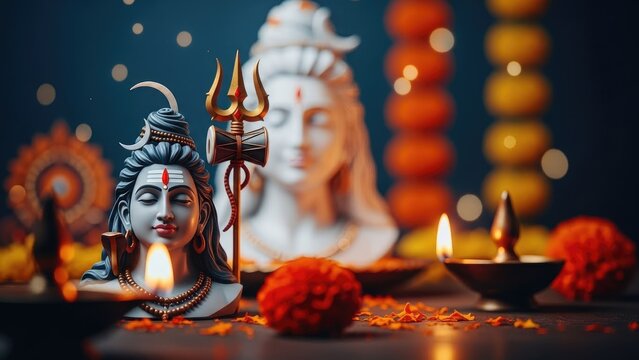 Indian religious festival, Maha Shivratri honoring Lord Shiva, spiritual awakening, ancient worship, peaceful reverence, sacred light guiding eternal devotion.