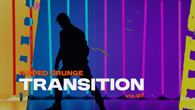 Ripped Grunge Transition / Horizontal / Part 07