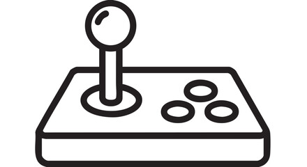 Simple line illustration of a joystick controller from a top-down viewpoint