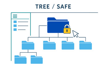 Secure file management system with locked folder hierarchy