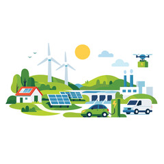 Eco-Friendly Energy Production with Solar and Wind