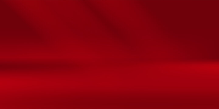 Wall interior background, studio  and backdrops show products.with shadow from window color Red background for text insertion and presentation product