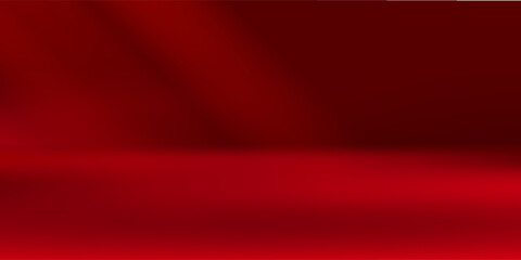 Wall interior background, studio  and backdrops show products.with shadow from window color Red background for text insertion and presentation product