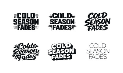 Obraz premium Creative Lettering Variations. Cold Season Fades Lettering. Set lettering. harmonious lettering variations of the same emblematic concept, each with different
