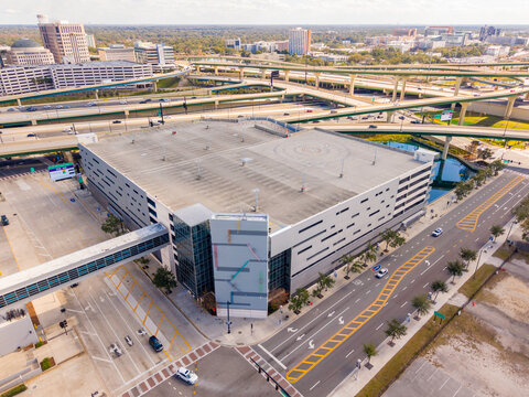 Geico parking garage Kia Center Orlando