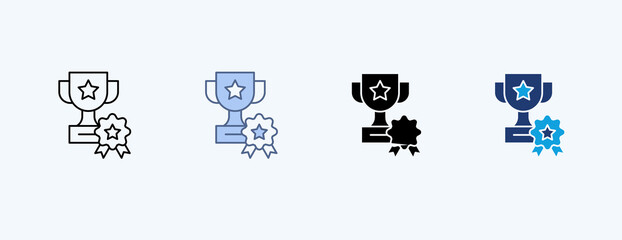 Award Multiple Icon Illustration Vector