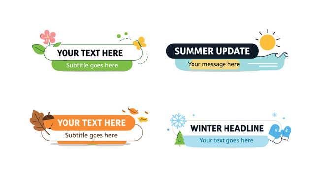 Seasonal Motion Templates. Seasonal motion graphic assets (templates). A clean pack of lower-thirds and caption bars with subtle seasonal motion cues and