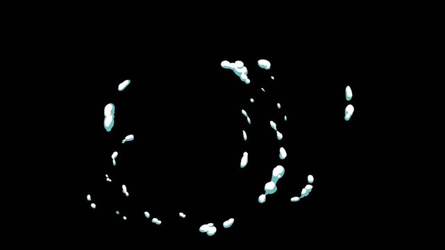 2D cartoon comic style smoke effect collection with alpha channel