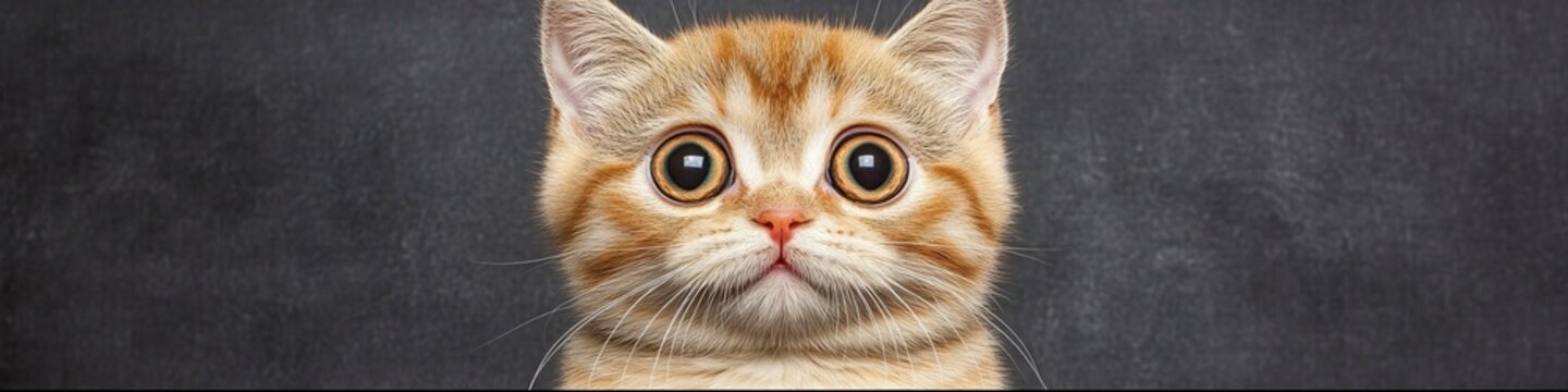 Adorable Ginger Munchkin Kitten Posing with Innocent Eyes, Captivating Curiosity and Playful Spirit