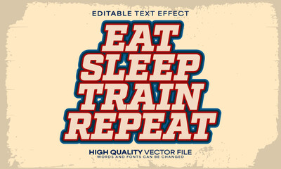 Naklejka premium Motivation training text effect, editable text effect and fitness 3d font style bold shadow inspiration poster design