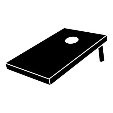 cornhole board solid or glyph illustration