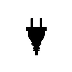 Obraz premium Black silhouette of a standard electrical plug