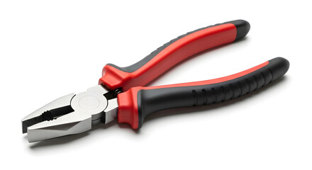 Obraz premium Combination pliers isolated on white background, used for gripping, cutting, and bending wires