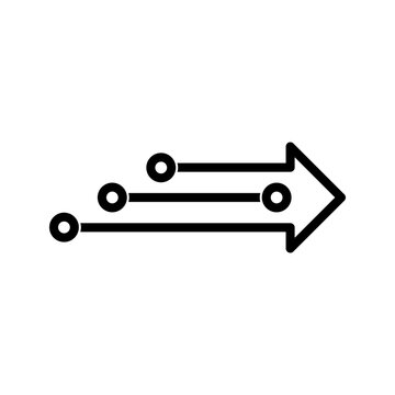 A vector icon representing AI-suggested next step, created in line style with editable stroke