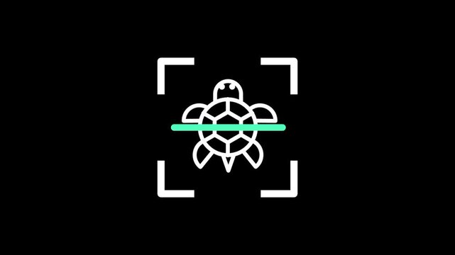 A green line passes through the center of a small turtle icon representing wildlife scanning technology today