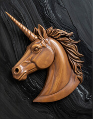 3-Dimensional Bronzed Unicorn Sculpture 1