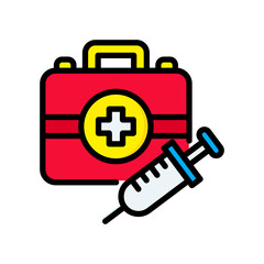 Fototapeta premium Medical lineal color icon