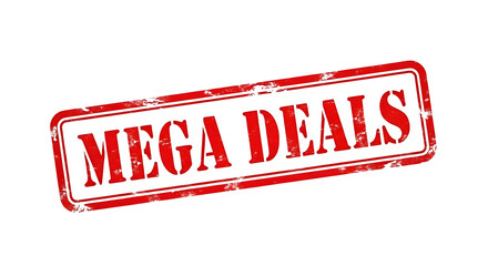 Mega deals social elements sell concept isolated on transparent background