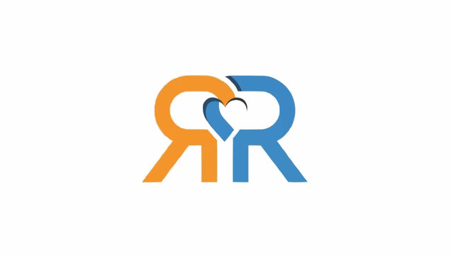 Double R Logo Design Symbol.