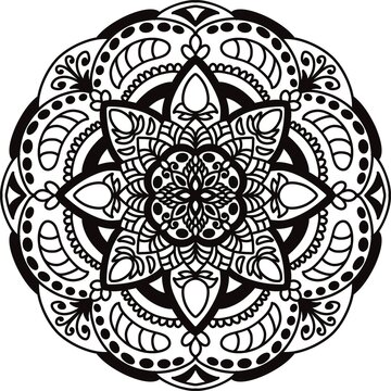 Seamless mandala vector pattern with decorative and symmetrical textile texture.
Fully editable and scalable vector design suitable for fashion fabric, clothing, sweaters, scarves, blankets, home deco