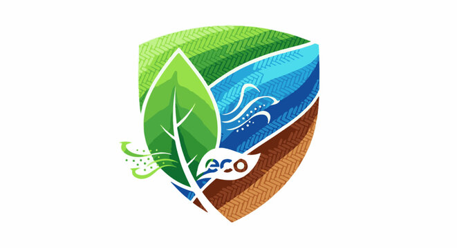 Eco-Friendly Environmental Protection Shield Logo