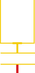 Yellow American Football Goal Post Vector Illustration for Sports, Stadium, and Game Day Design © Michael