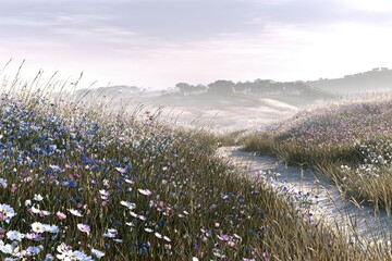 Colorful Wildflower Field Landscape