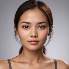 Fototapeta premium woman, beauty, face, skin, model, eyes, clean, care, skincare, fashion, hair