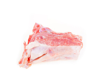 Pork with bones, pork ribs on a white background