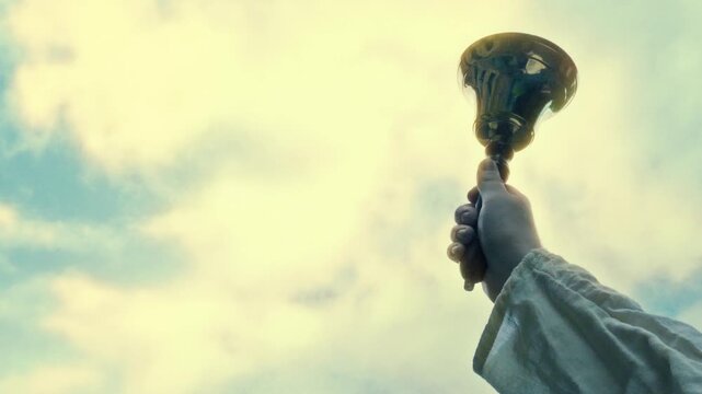 Bell Ringing With Glowing Sky
