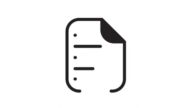 Perfect icon for liststyle documents with a touch of realism. Ideal for presentations, infographics, and web design projects.