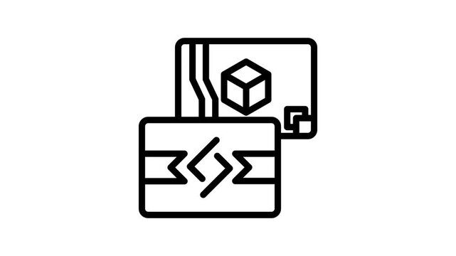 Card Style Outline Animation 2D Cartoon 4K Video. Relate To Product Offering, Marketing, Commerce And Shopping. Editable On Transparent Background Alpha Channel.