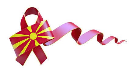 Ribbon with Macedonian Flag