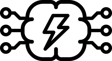Superintelligence icon. Vector line icon