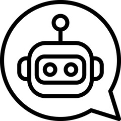 Chatbot icon. Vector line icon