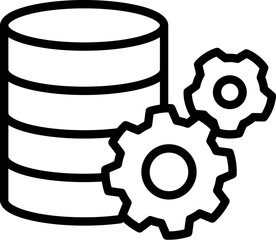 Data Processing icon. Vector line icon