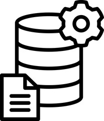 Data Processing icon. Vector line icon