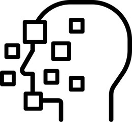 Digital Consciousness icon. Vector line icon